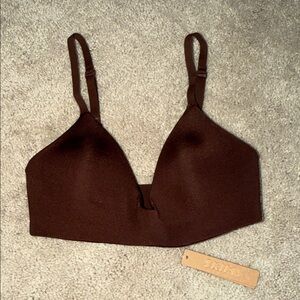 SKIMS Brown Wireless Bra